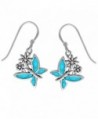 Boma Sterling Silver Butterfly Earrings - Turquoise - C311V2Q5QLL