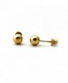 14k Yellow Gold 7mm Ball Stud Earrings with Child Safe Screwbacks - CN128CQJYK7