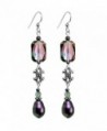 Body Candy Handcrafted Silver Plated Iridescent Tiered Drop Earrings Created with Swarovski Crystals - CP12BNKHZIR