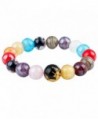 SUNYIK Genuine Semi Precious Gemstone Healing Crystal Stretch Bracelet - Lampwork Glass-Dragon Bead(12mm) - C612GEHF8R9