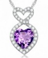 Infinity Amethyst Swarovski Birthstone Anniversary - Infinity Love Heart Necklace - CI1806324EO