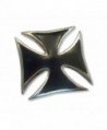 Maltese Cross Jacket or Hat Pin Black Enamel and Silver Finish Pewter (large) - CB11FAU4FIT