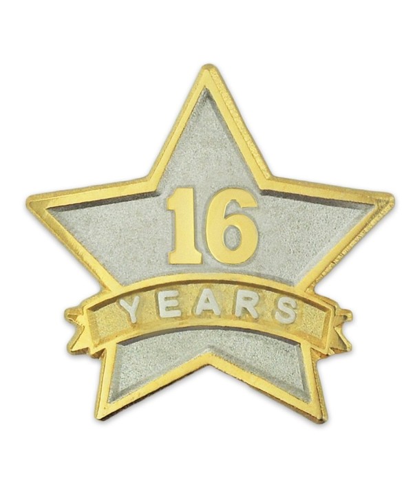 PinMart's 16 Year Service Award Star Corporate Recognition Dual Plated Lapel Pin - CG11NKC5NZ9