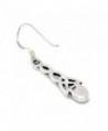 Abalone Sterling Silver Triquetra Earrings in Women's Drop & Dangle Earrings
