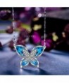 SIVERY Butterfly Necklace Swarovski Crystals in Women's Pendants