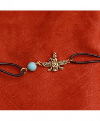 Iranian Turquoise Farvahar Faravahar Bracelet in Women's Strand Bracelets