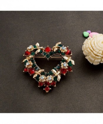 LilyJewelry Christmas Brooch Pin Heart