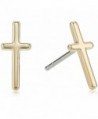 Fossil Womens Vintage Motif Cross Stud Earrings - Gold tone - CR186DEH39E