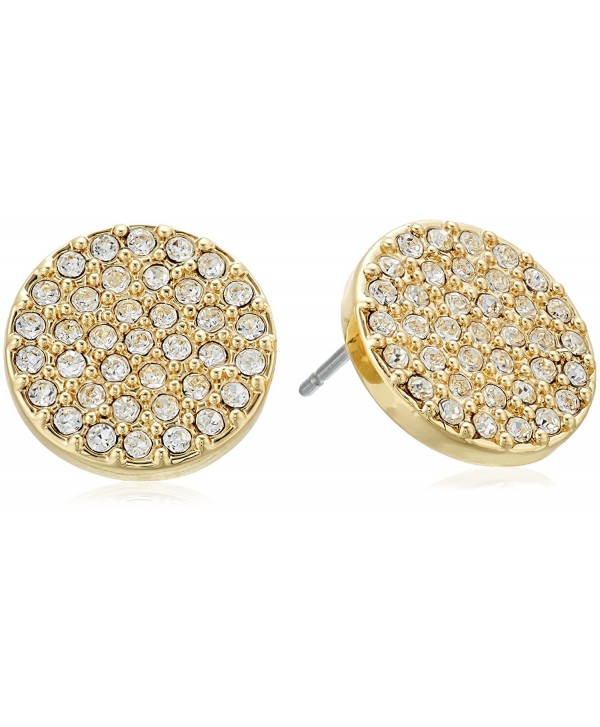 Vera Bradley "Pave Disc" with Clear Stud Earrings - Gold Tone With Clear - CX17XWOL6AW