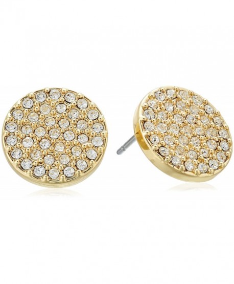 Vera Bradley "Pave Disc" with Clear Stud Earrings - Gold Tone With Clear - CX17XWOL6AW