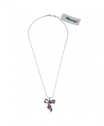 PammyJ Crystal American Pendant Necklace