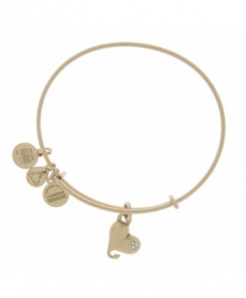 Alex and Ani Women's Cupid's Heart Charm Bangle Rafaelian Gold Finish - C011JLO24QL