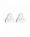Trinity Knot Earrings Silver Plated Irish Made - CH11OX2GSB3