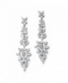 Mariell Luxurious Bridal Statement Earrings with Marquis Cut CZ Clusters - Wedding or Pageant Chandeliers - CH122YONH01