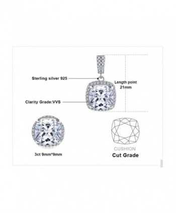 JewelryPalace Zirconia Solitaire Sterling Necklace