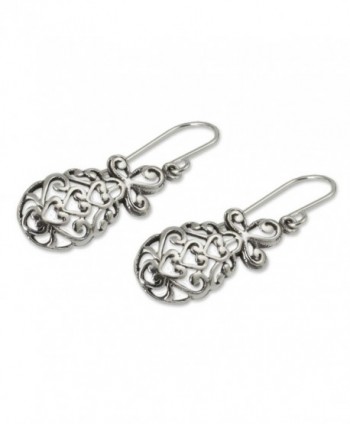 NOVICA Sterling Earrings Tropical Pineapple