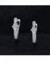 JewelryPalace Zirconia Anniversary Earrings Sterling in Women's Clip-Ons Earrings