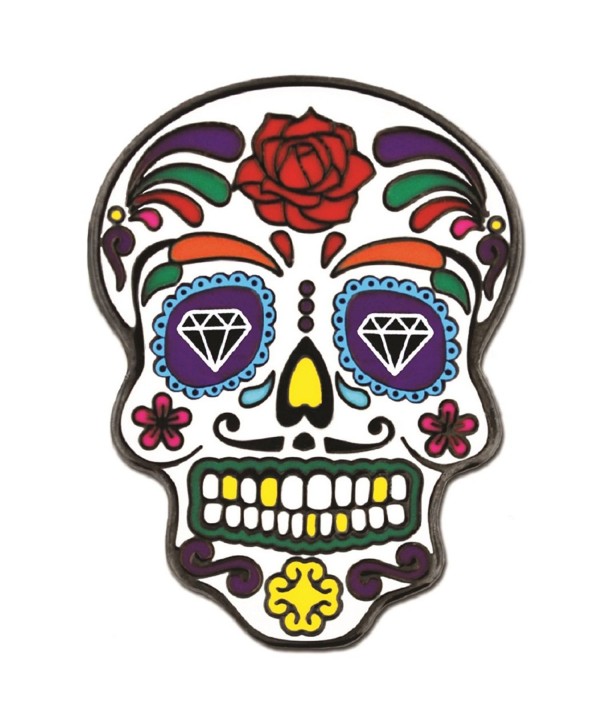 PinMart's Day of the Dead Dia de Muertos Halloween Enamel Lapel Pin - C712MA32WSY