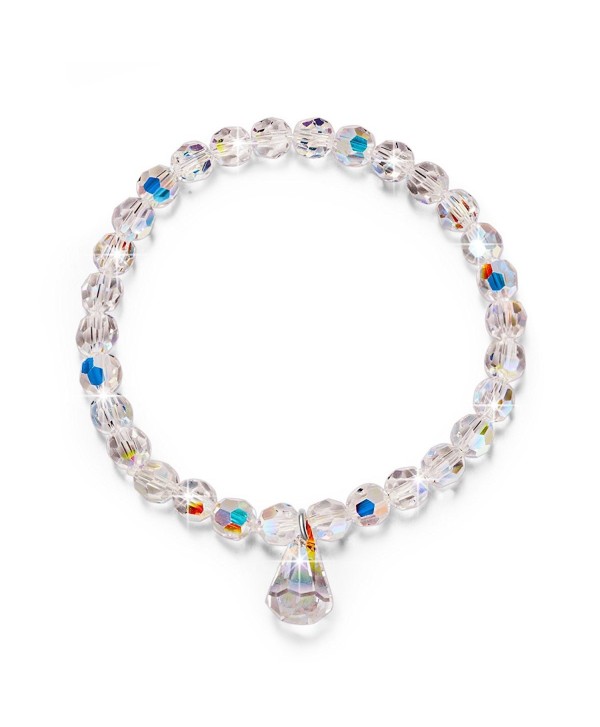 LadyColour "Pure Love" Stretch Beads Bracelet 6.5" Made with Swarovski Crystals - C112FKJWGWR