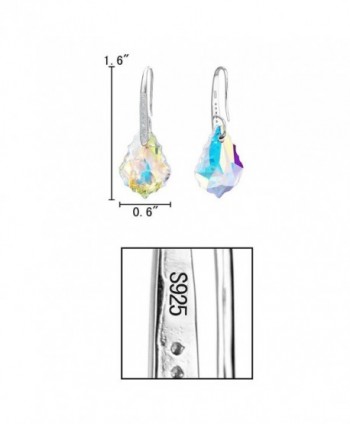 EleQueen Sterling Earrings Iridescent Swarovski in Women's Drop & Dangle Earrings