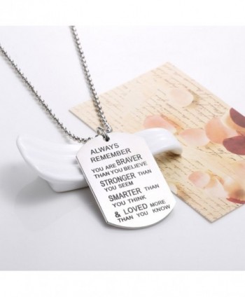 Udobuy Stainless Remember Inspirational Engraved in Women's Pendants