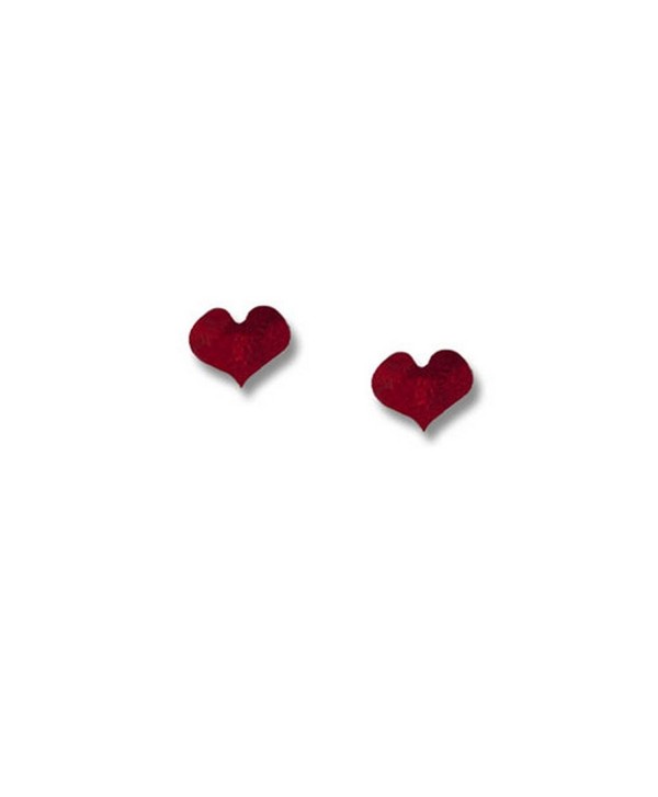 Enamel Valentine Red Heart Post Earrings by The Magic Zoo - CT119CVBHKH