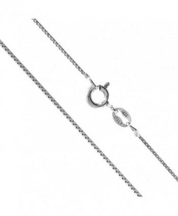 Sterling Silver 1mm Box Chain Necklace- 14" - 36" - CQ11DJY8K9T