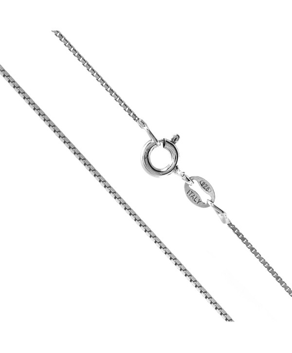 Sterling Silver 1mm Box Chain Necklace- 14" - 36" - CQ11DJY8K9T