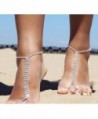 Beach Barefoot Silver Rhinestone Anklet in Women's Anklets