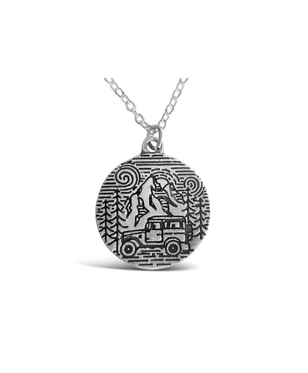 Rosa Vila Camping Necklace - Camping In The Park Mountain Ranges and Forest Stamped Necklaces for Women - C7183TW7IT8