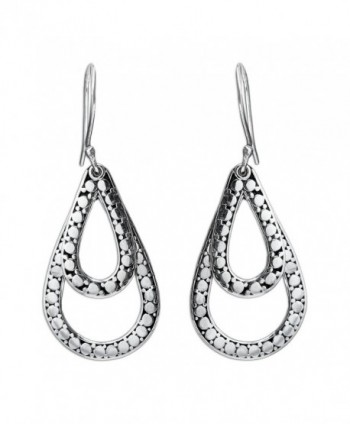 NOVICA Teardrop Shaped .925 Sterling Silver Dangle Earrings- 'Raindrop Tears' - C611CGNI607