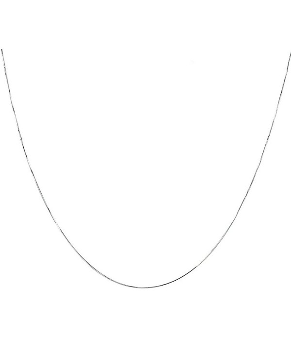 925 Sterling Silver Italian 1MM 8 Side Diamond Cut Snake Chain Necklace Lobster Claw Clasp With Extra Free Gift - CI12O4Z83JB