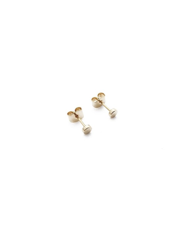 HONEYCAT Tiny Circle Stud Earrings in Gold- Rose Gold- or Silver | Minimalist- Delicate Jewelry - Gold - CX12KON6Y3L