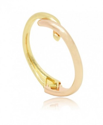 BEMI Elegant Silver Polished Bracelet - Gold and Rose Gold - CM185OYSKTY