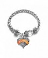 Inspired Silver M.S. FIGHTER Pave Heart Braided Bracelet - CT12F653R5Z