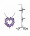 Sterling African Amethyst Diamond Necklace in Women's Pendants
