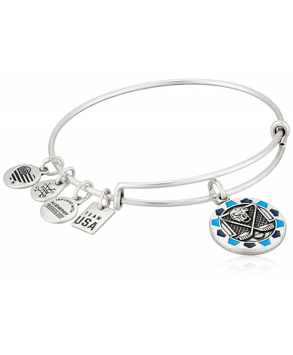 Alex and Ani Womens Ice Hockey Bangle - Rafaelian Silver - C7185O9WWLT