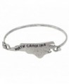 State Shape Map Hook Wire Bangle Bracelet - CX183X9GEDH