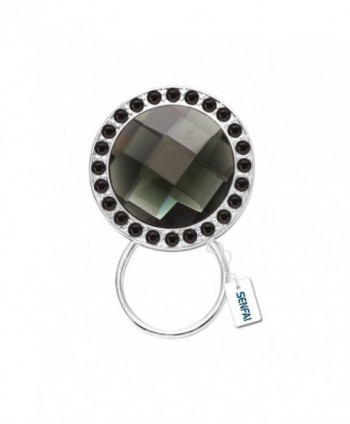 SENFAI 7 Color Shinning Crystal Round shape Magnetic Eyeglass Holder Brooch Jewelry - CO12GDTL7RD