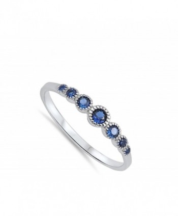 Womens Simulated Sapphire Sterling Silver