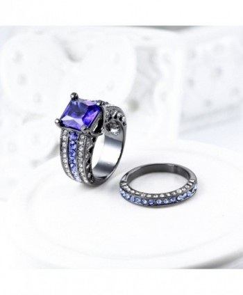 Sapphire Engagement Ring Halo Wedding in Women's Wedding & Engagement Rings