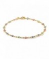 10 Inch Multi-Color Crystal & Gold Plated Brass Anklet Bracelet - CP116UD9NDD
