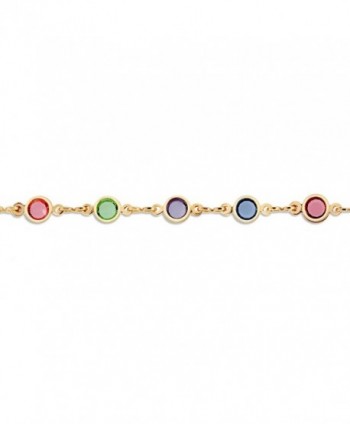 Multi Color Crystal Plated Anklet Bracelet in Women's Anklets