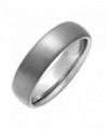 6mm Dome Brushed Plain Titanium Ring Womens Wedding Bands Comfort Fit Size 5-16 - CX12NU3BYLL