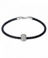 ZENI Leather Bracelet Sterling Zirconia - C5188UHXCHA