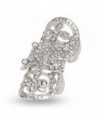 Statement Full Finger Rings EVBEA Fashion Knuckle Rings for Women - White - C811N1GJYBX