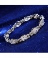 EVER FAITH Silver Tone Zirconia Bracelet