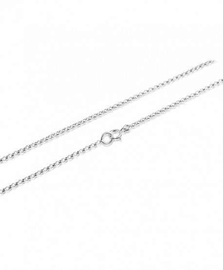 925 Sterling Silver Thin 1mm Round Cable Chain 12