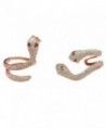 Helen de Lete Full Rhinestone Snake Sterling Silver Stud Earrings - C412K23AGJZ