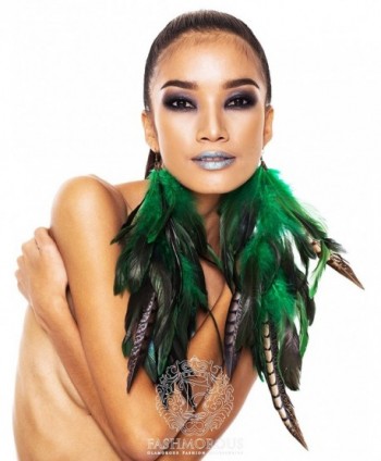 Feather Earrings Green Women Fancy